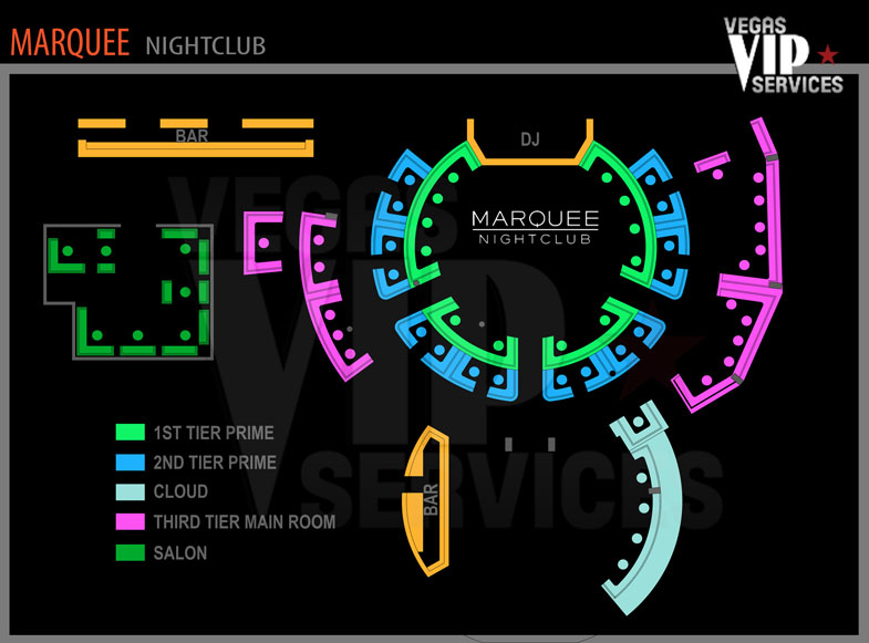 seatmap of marquee